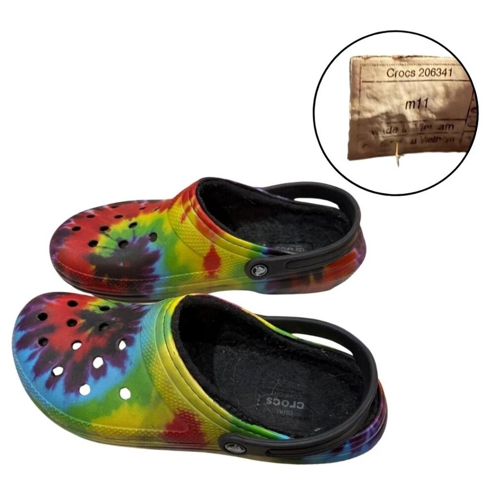 Crocs Tie Dye Lined Clogs Men's 11
